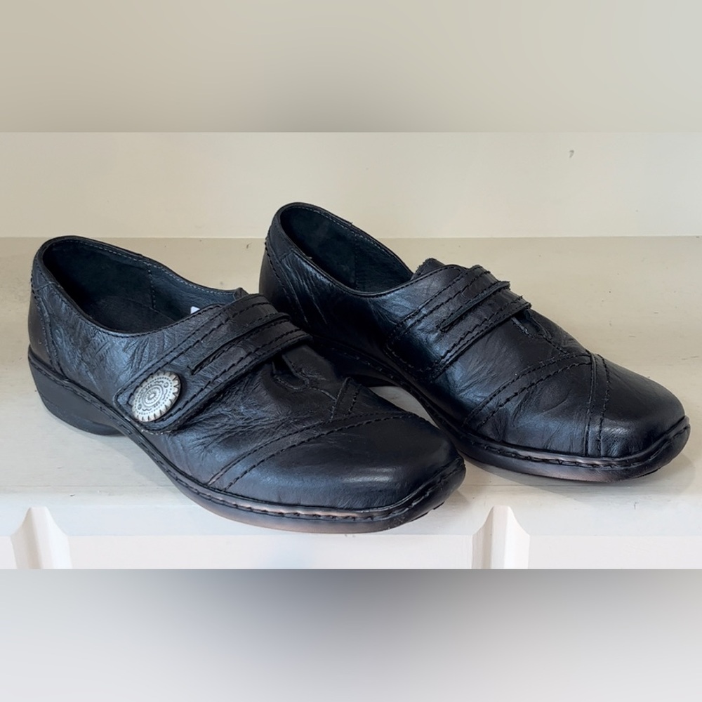 Spring Step Women’s Confetti Black Leather Loafers Size EU 38